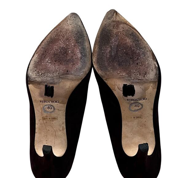 Barneys New York Co-Op Shoes Womens Size 40 Brown Suede High Heel Pumps - Picture 9 of 9